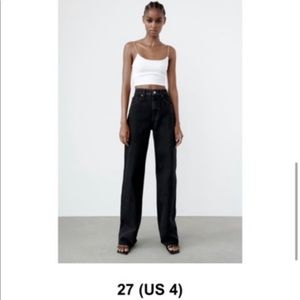Black Zara Wide Leg Jeans